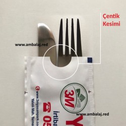 Logo baskılı Çatal Bıçak Kılıfı 8x26 cm 5.000 Adet