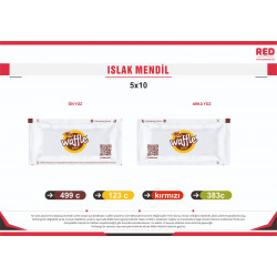 Baskılı ıslak mendil 10 bin adet