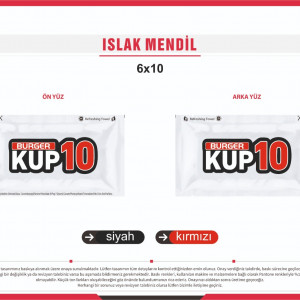 5x10 cm | Baskılı ıslak mendil