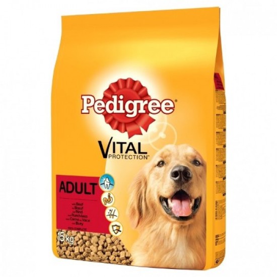 Pedigree Kuru Erişkin Biftek & Kümes Hayvanı Kuru Köpek Maması 15 kg