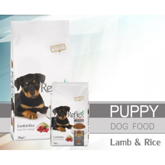 Reflex Puppy Lamp&Rice Kuzu Etli & Pirinçli Yavru Köpek Maması 15 Kg