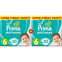 Pampers Prima Bebek Bezi Aktif Bebek 6 Beden Ekstra Large 100 Adet