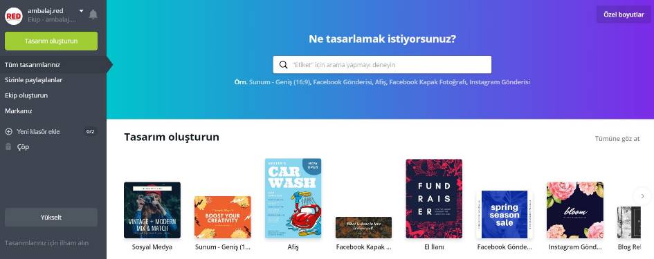 ambalaj red online tasarım